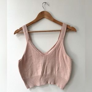 BP Powder Pink Knit Crop Top Tank
